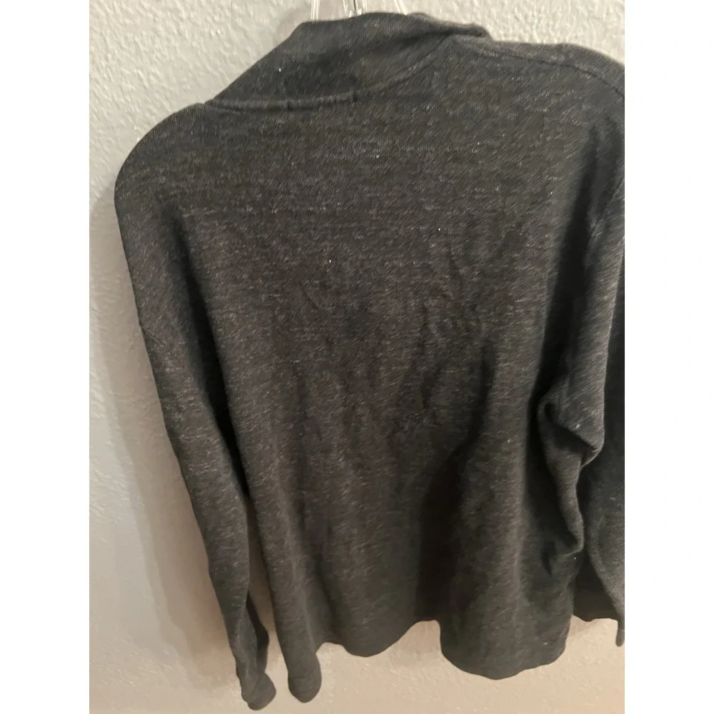 Polo Ralph Lauren Mens Charcoal Gray Estate Rib 1/4 Zip Size Large